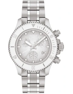 Seastar 1000 Chronograph 38mm Watch T1202171101100 in White