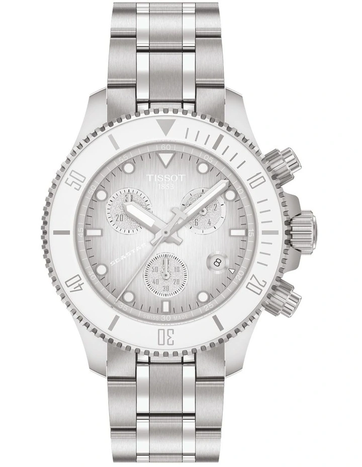 Seastar 1000 Chronograph 38mm Watch T1202171101100 in White image 1