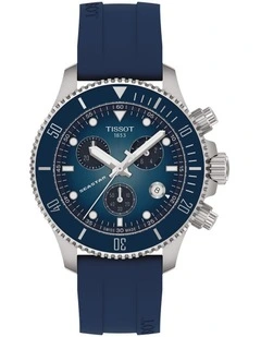 Seastar 1000 Chronograph 38mm Watch T1202171704100 in Blue Rubber