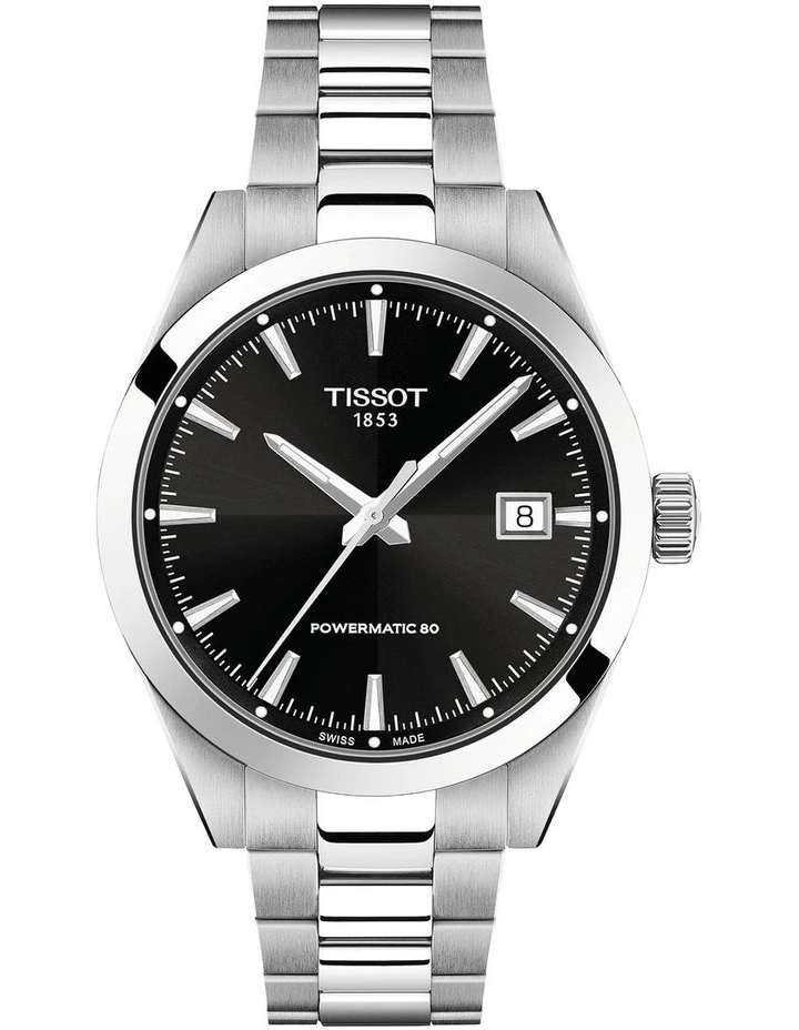 Gentleman Powermatic 80 38mm Watch T1658071105100 in Black image 1