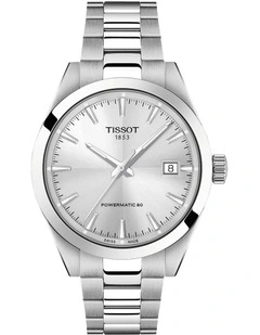 Gentleman Powermatic 80 38mm Watch T1658071103100 in Silver