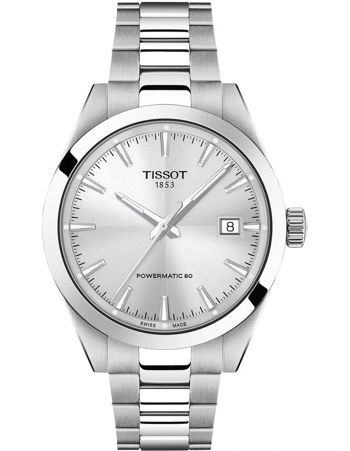 Gentleman Powermatic 80 38mm Watch T1658071103100 in Silver image 1