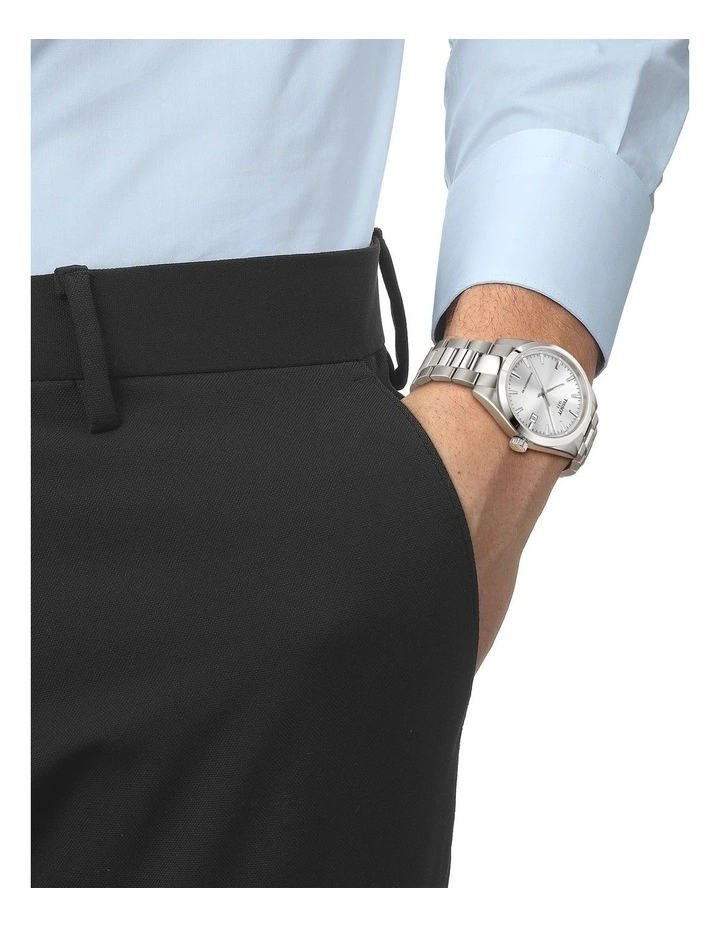 Gentleman Powermatic 80 38mm Watch T1658071103100 in Silver image 2