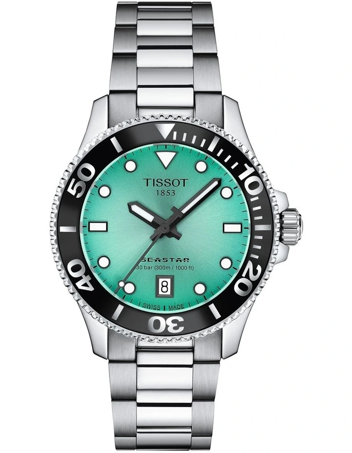 Seastar 1000 36mm Watch T1202101109100 in Turquoise image 1