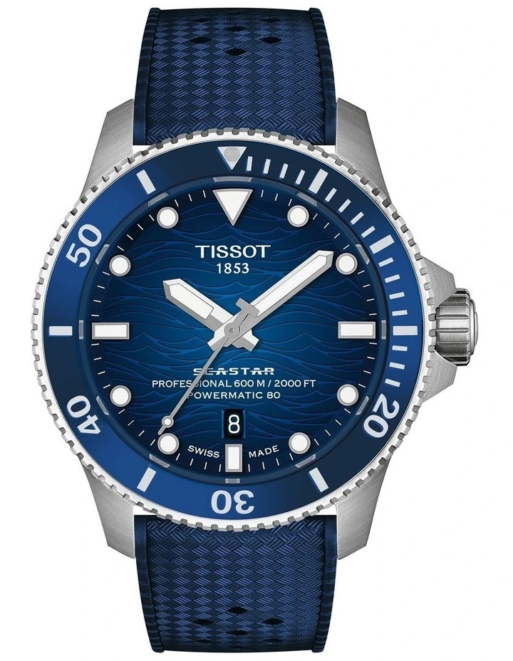 Seastar 2000 44mm Watch T1209071704100 in Blue image 1