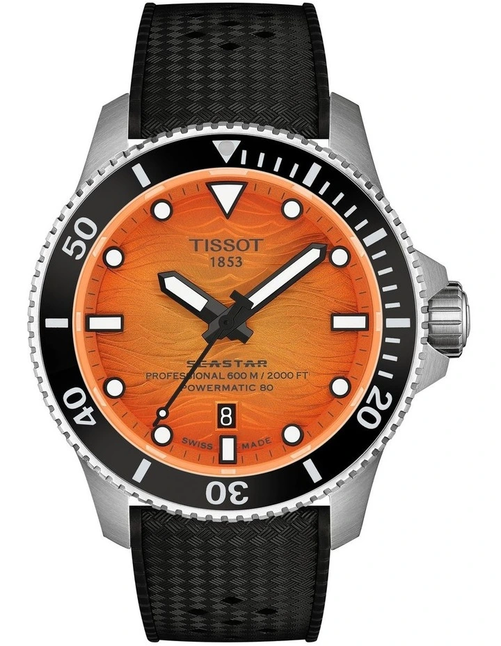 Seastar 2000 44mm Watch T1209071728100 in Orange image 1