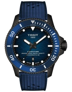 Seastar 2000 44mm Watch T1209073704100 in Blue/Black PVD