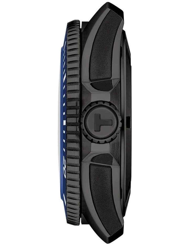 Seastar 2000 44mm Watch T1209073704100 in Blue/Black PVD image 4
