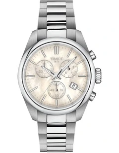 PR 100 Chronograph 36mm Watch T1502171111100 in White Pearl