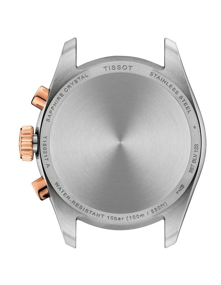 PR 100 Chronograph 36mm Watch T1502172211100 in White Pearl / Rose Gold Bi-Colour image 3