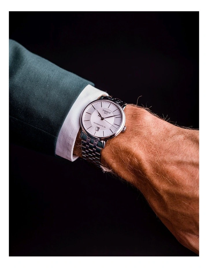 TISSOT Orologio Automatico Con Calendario - Cassa 40mm, Quadrante Argento, Cinturino In Acciaio
