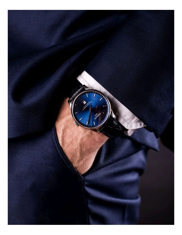 Tissot Orologio Dress T0994071604700, Quadrante Blu, Cassa 42mm, Vetro Zaffiro, Automatico, Cinturino In Pelle