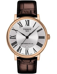 Carson Premium Powermatic 80 T1224073603300 Automatic Watch in Rose Gold