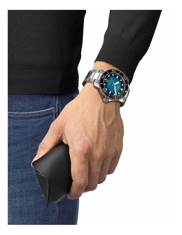 Seastar 2000 Professional Powermatic 80 T1206071104100 Automatic Watch in Aqua image 7