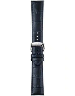 Official Leather 21mm Watch Strap in Blue