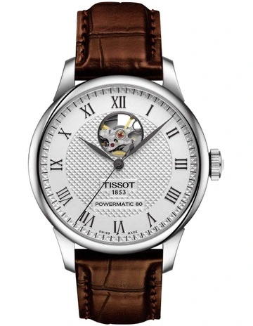 Le Locle Powermatic 80 Open Heart T0064071603301 Watch in Silver