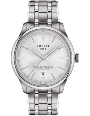 Chemin des Tourelles Powermatic 80 39mm T1398071103100 Watch in Silver