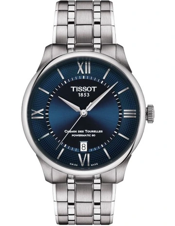Chemin des Tourelles Powermatic 80 39mm T1398071104800 Watch in Blue