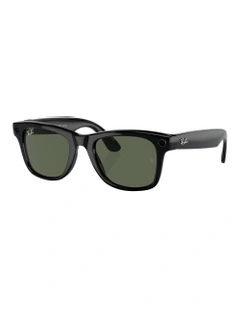 Meta Wayfarer Sunglasses in Black