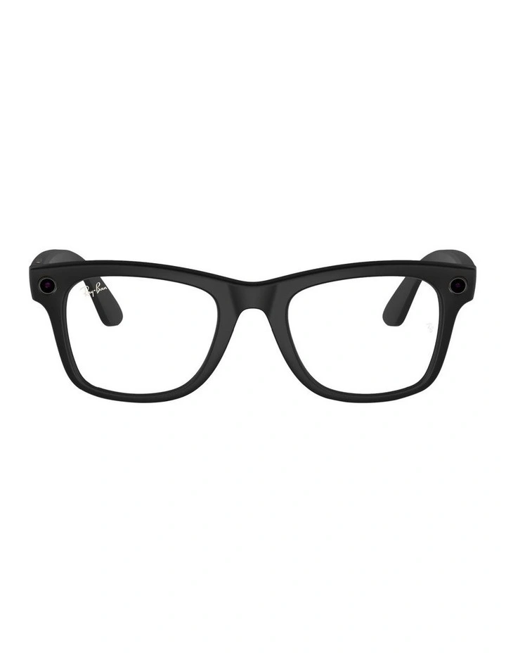 Meta Wayfarer Sunglasses in Black image 2