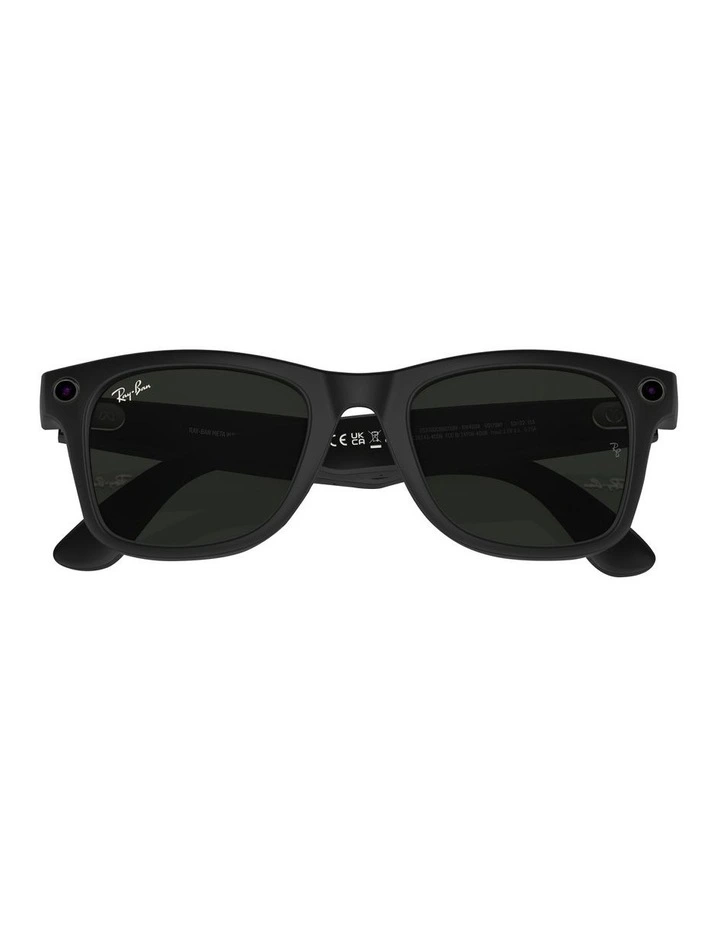 Meta Wayfarer Sunglasses in Black image 6