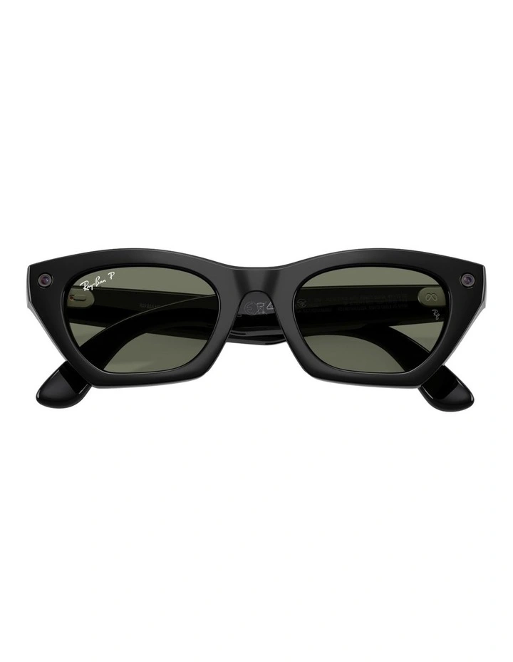Ray-Ban Meta (Gen 3) Zena Injected Polarised Sunglasses in Black image 4