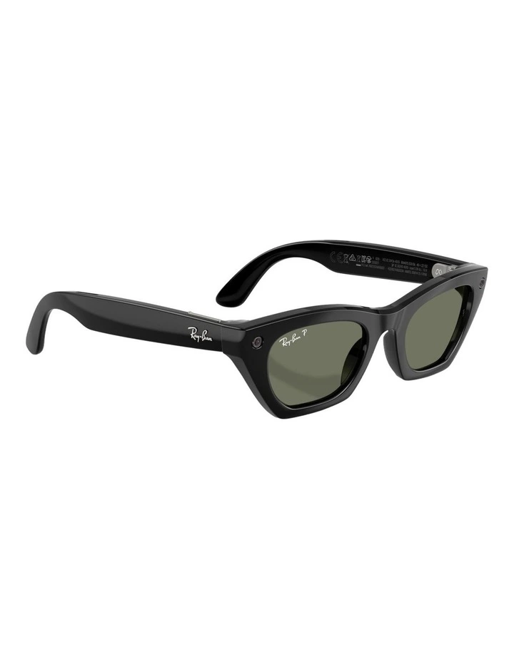 Ray-Ban Meta (Gen 3) Zena Injected Polarised Sunglasses in Black image 5