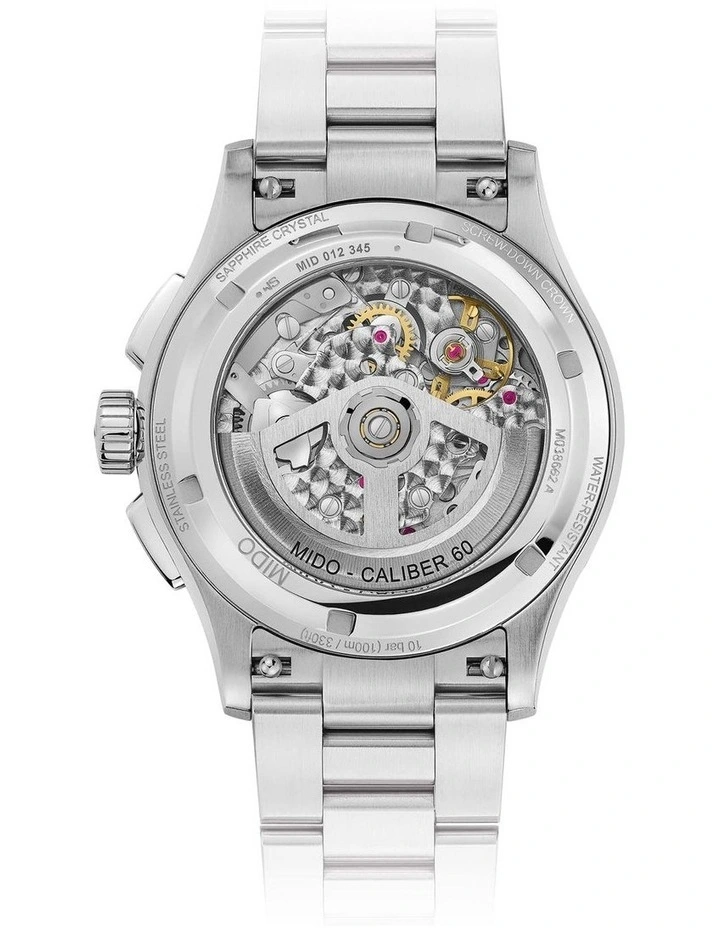 Multifort Skeleton Chronograph Watch in Grey image 2