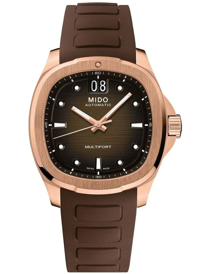 Multifort TV Big Date Watch in Brown image 1