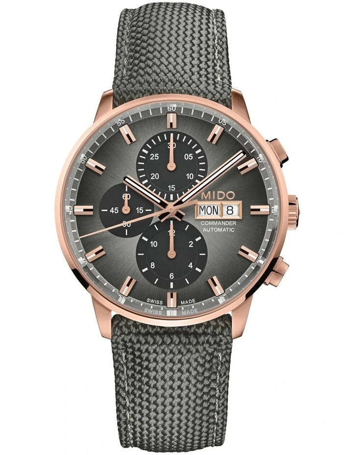 Mido Commander Chronograph M0164143608100 Watch In Brown | MYER