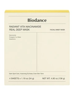 Radiant Vita Niacinamide Real Deep Mask Bundle 4 Pieces in Yellow