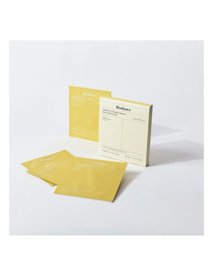 Radiant Vita Niacinamide Real Deep Mask Bundle 4 Pieces in Yellow image 2