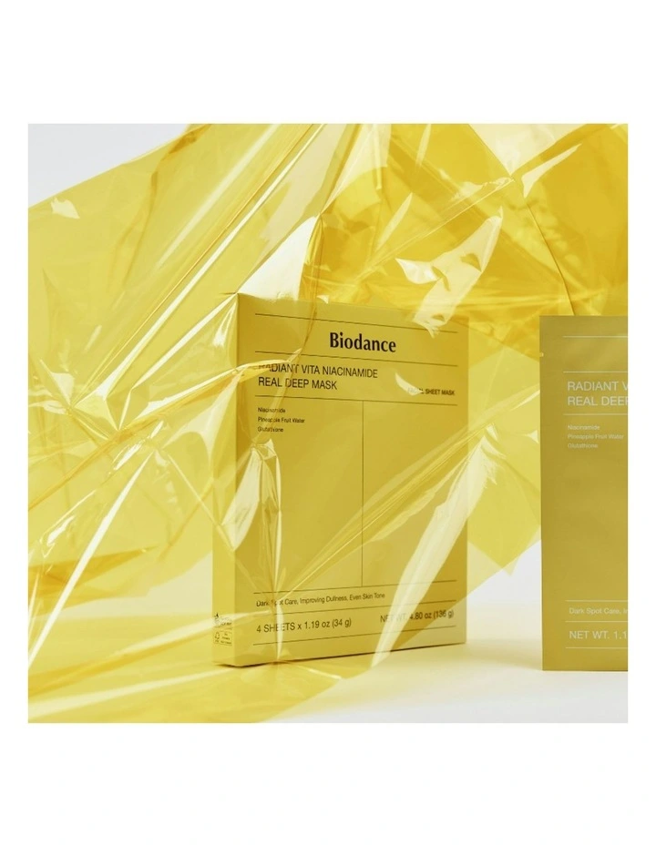 Radiant Vita Niacinamide Real Deep Mask Bundle 4 Pieces in Yellow image 4