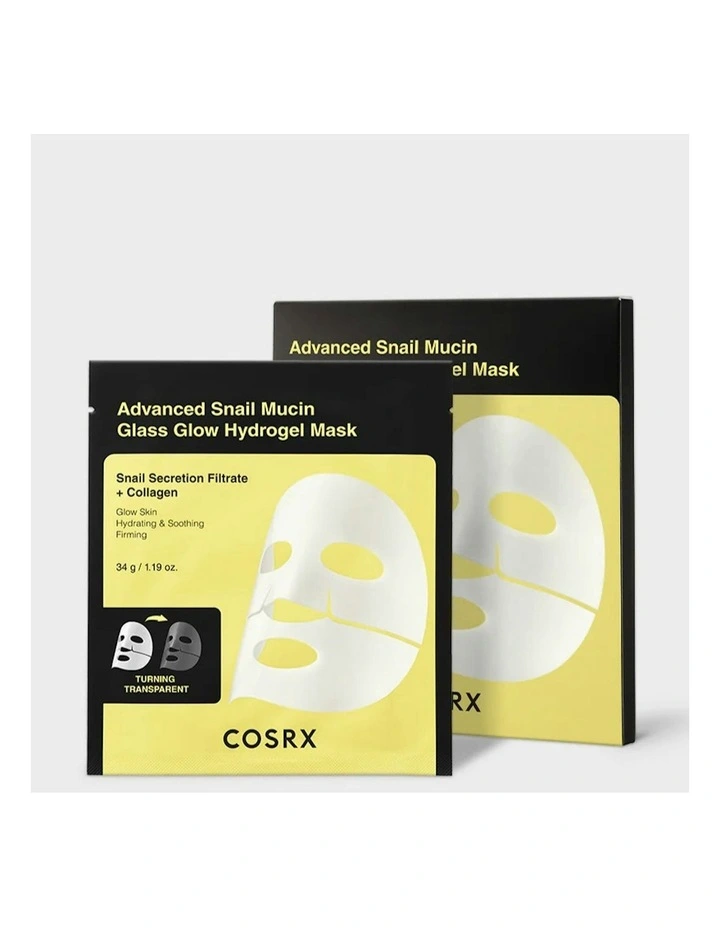 Advanced Snail Mucin Glass Glow Hydrogel Mask 3 Pieces image 3