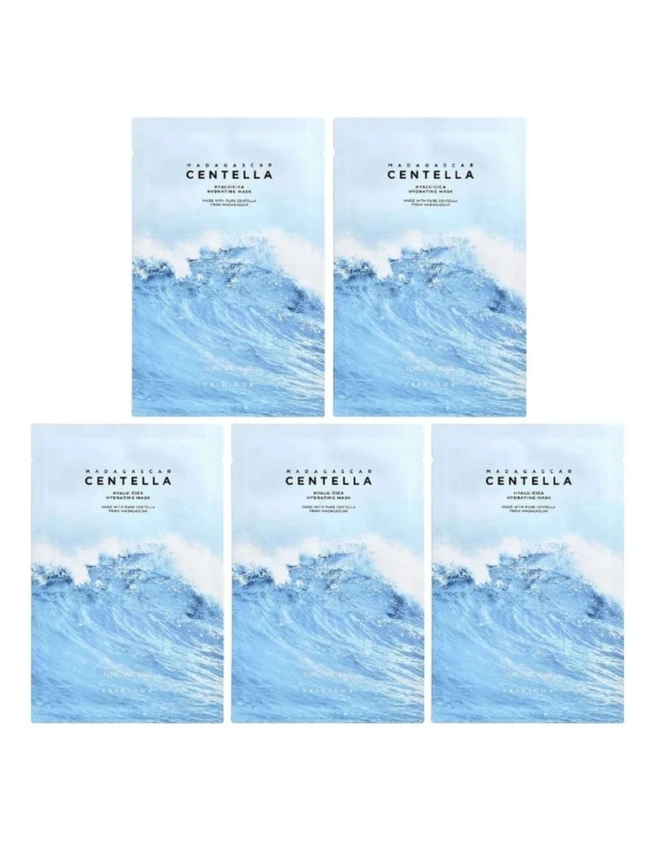 Madagascar Centella Hyalu-Cica Hydrating Mask 5 Pieces image 1
