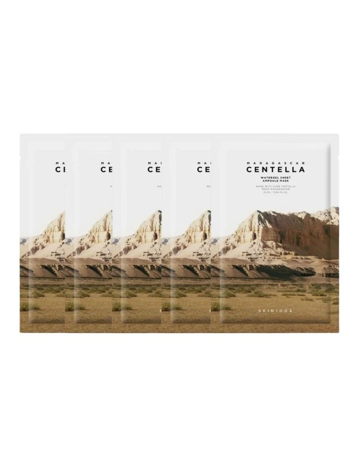 Madagascar Centella Watergel Sheet Ampoule Mask Bundle 5 Pieces image 1