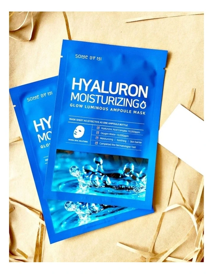 Hyaluron Moisturizing Glow Luminous Ampoule Mask Bundle 10 Pieces image 2