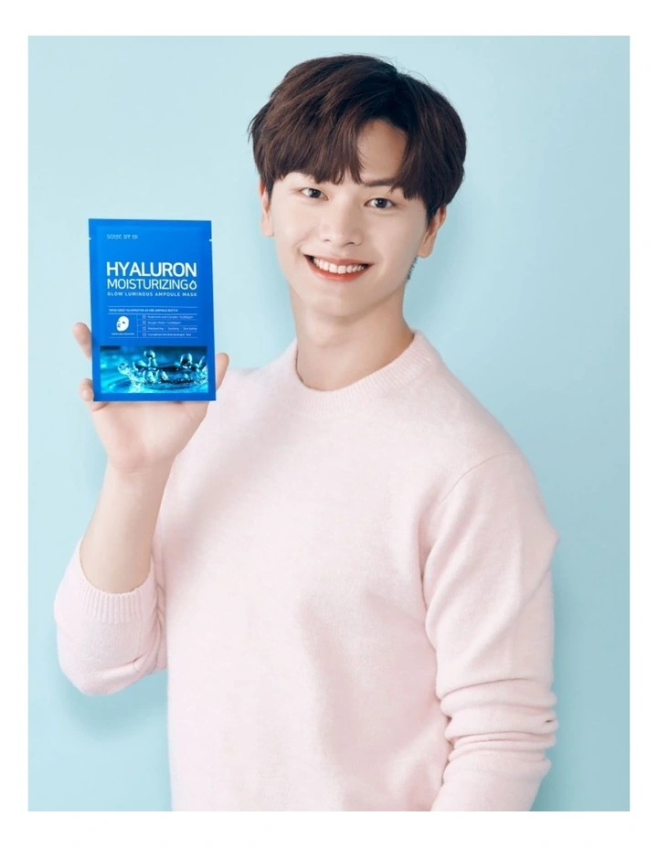 Hyaluron Moisturizing Glow Luminous Ampoule Mask Bundle 10 Pieces image 4