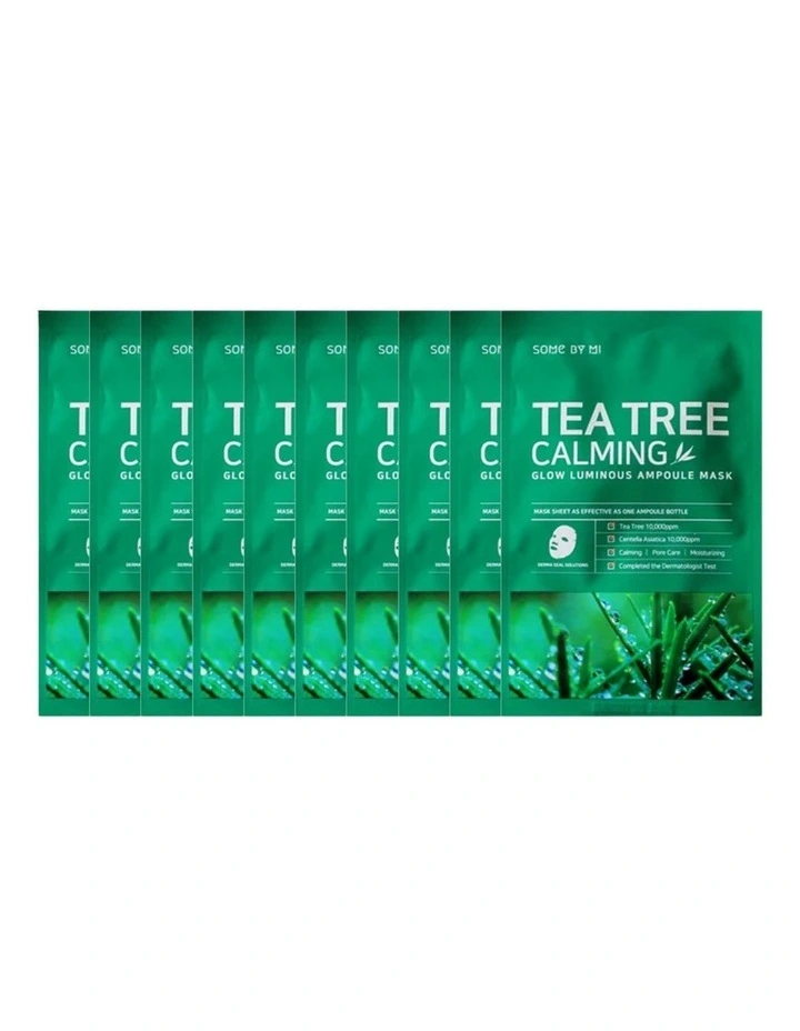 Tea Tree Calming Glow Luminous Ampoule Mask Bundle 10 Pieces image 1