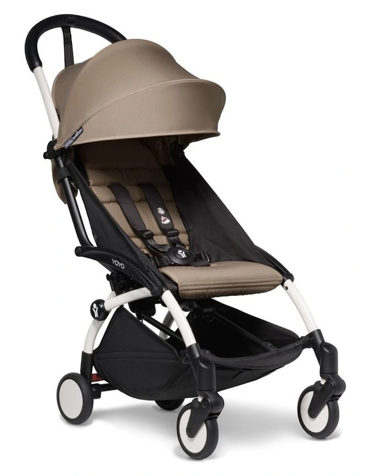 YOYO2 Stroller White frame with Toffee Colour pack image 1