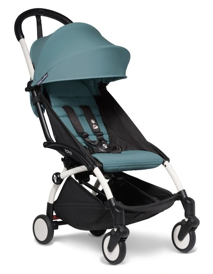 YOYO2 Stroller White frame with Aqua Colour pack image 1