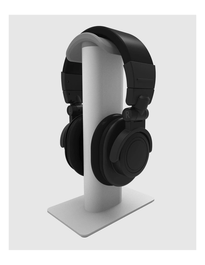 Premium Universal Desktop Headphone Stand H2W in White image 4
