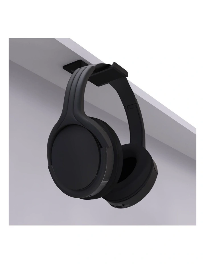 HH Universal Under Desk Headphone Hook in Black image 4
