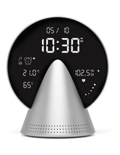 Conic Radio Alarm Clock With Fm & Built-In Bluetooth Speaker - Alu Polish