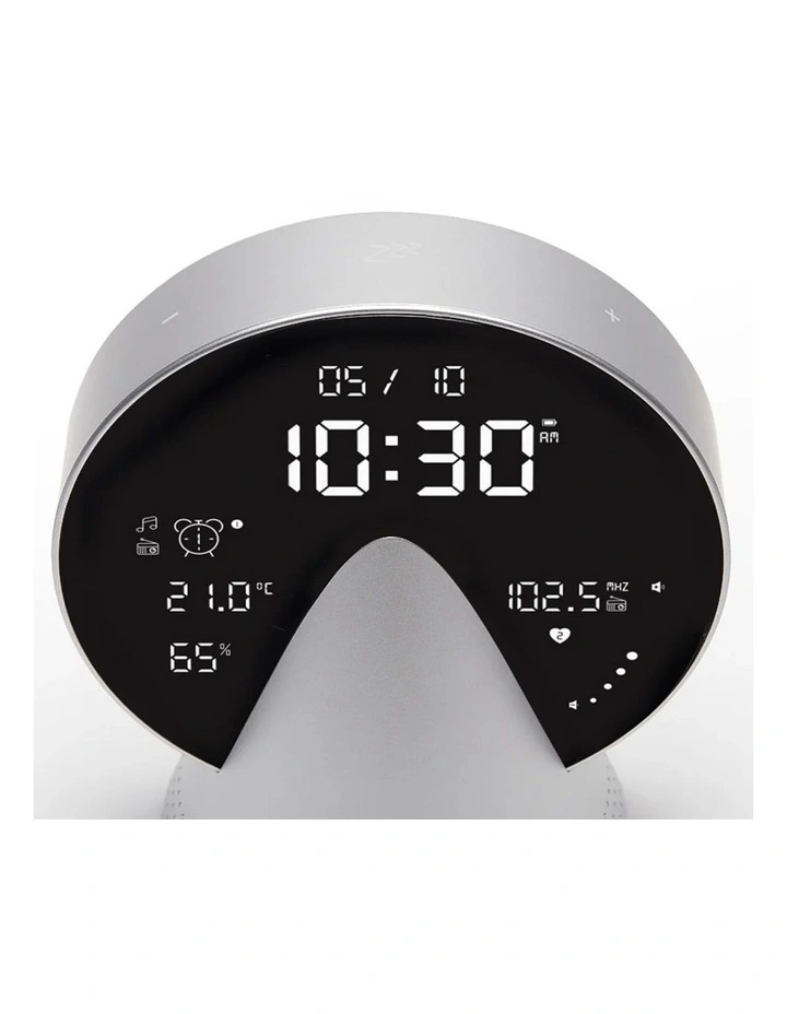 Conic Radio Alarm Clock With Fm & Built-In Bluetooth Speaker - Alu Polish image 2