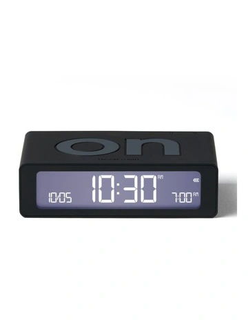 Flip Mini Reversible Alarm Clock in Black