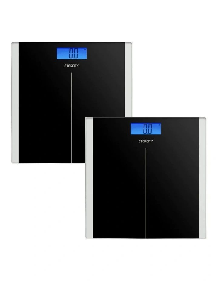 Digital Body Weight Bathroom Scale 2 Pack in Black image 1