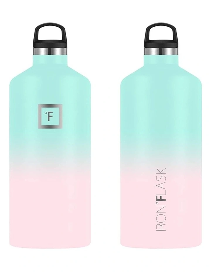 Narrow Mouth Bottle with Spout Lid 64oz/1900ml in Two Tone image 3