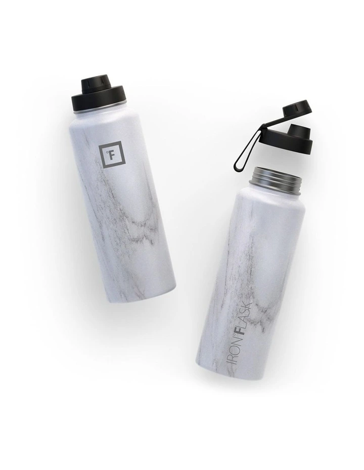 Wide Mouth Bottle with Spout Lid 32oz/950ml in Stone image 3