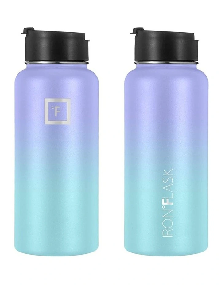 Wide Mouth Bottle with Straw Lid 32oz/950ml in Two Tone image 3